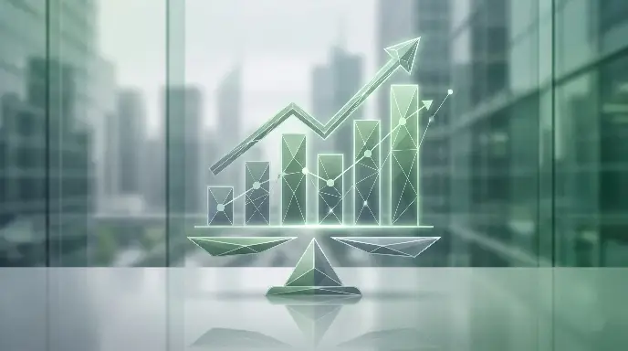 A desk with a calculator, financial charts, and a pen, representing accounting and finance jobs.