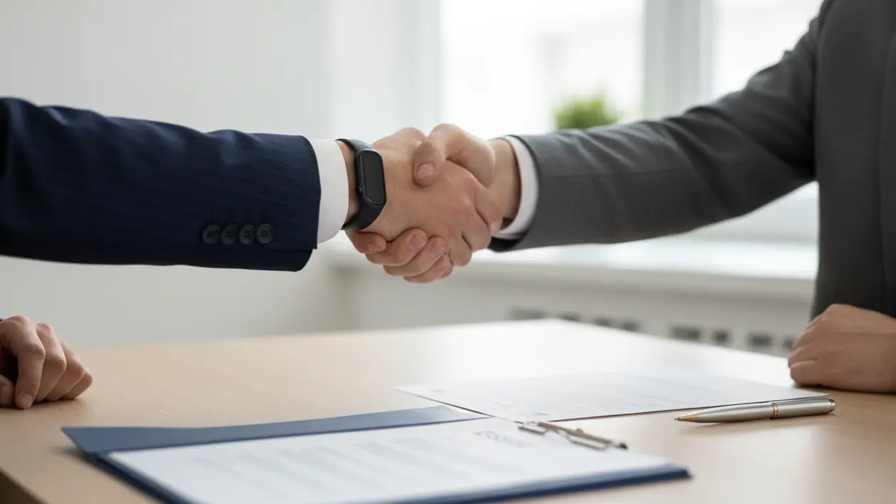 An illustration of a man holding a CV, representing a job applicant.