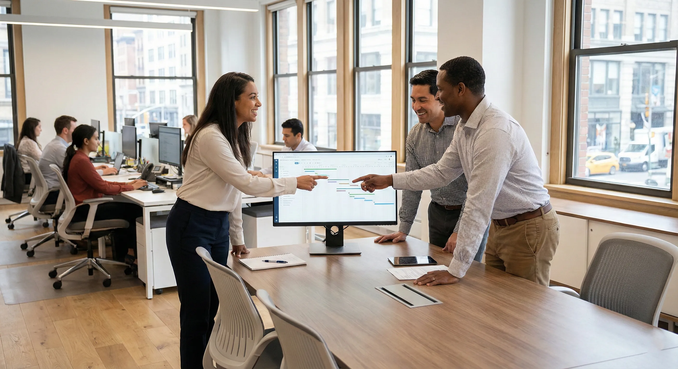 Team of professionals on a contract project